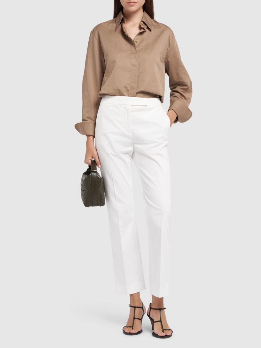 White Long trouser OKRA