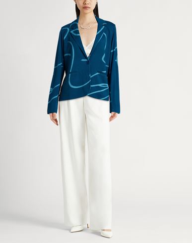 Woman Blazer Deep teal Size 1 Viscose, Elastane