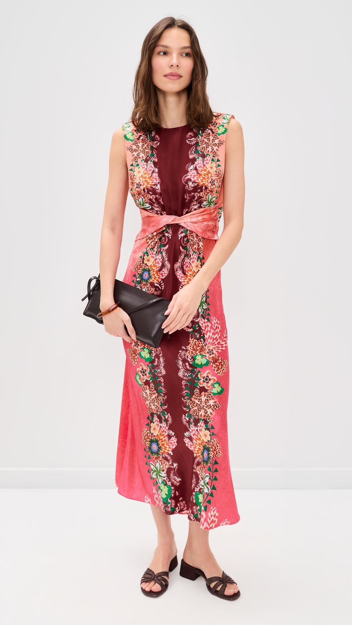 Gwen Dress Fiori Border Plmt