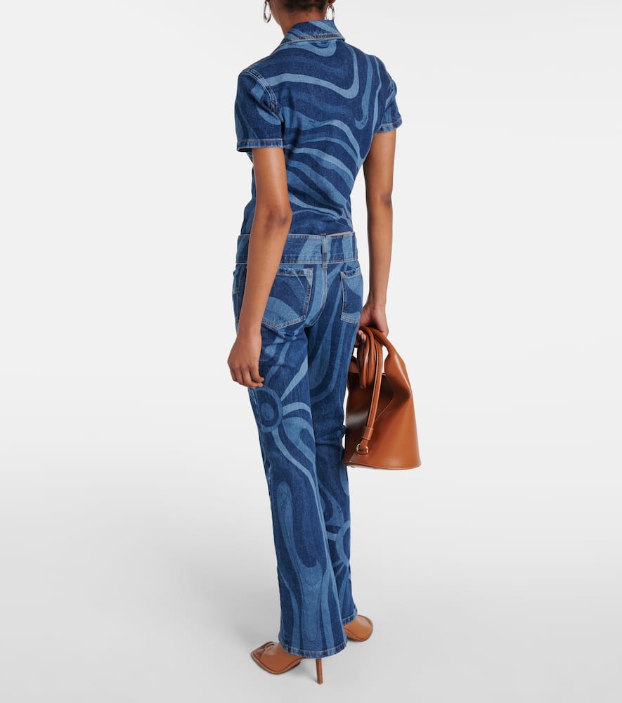 Pucci Marmo belted denim jumpsuit