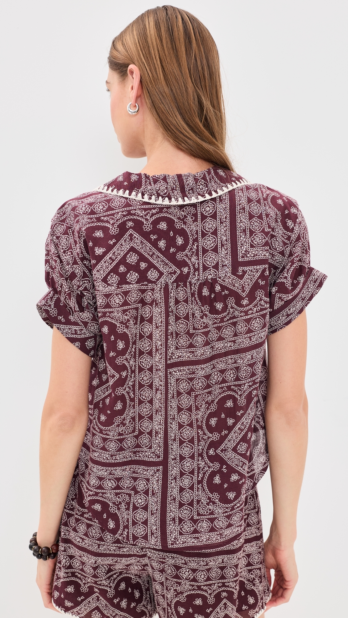 Ilene Button Down Shirt Raisin/Dove
