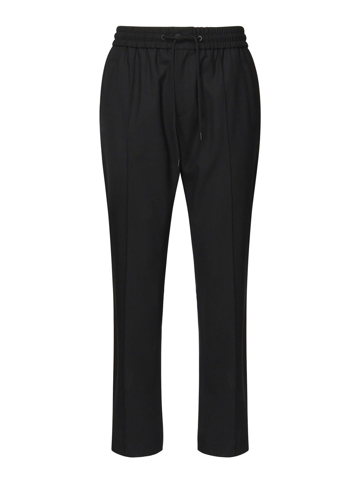 Structured Wool Canvas Trousers
