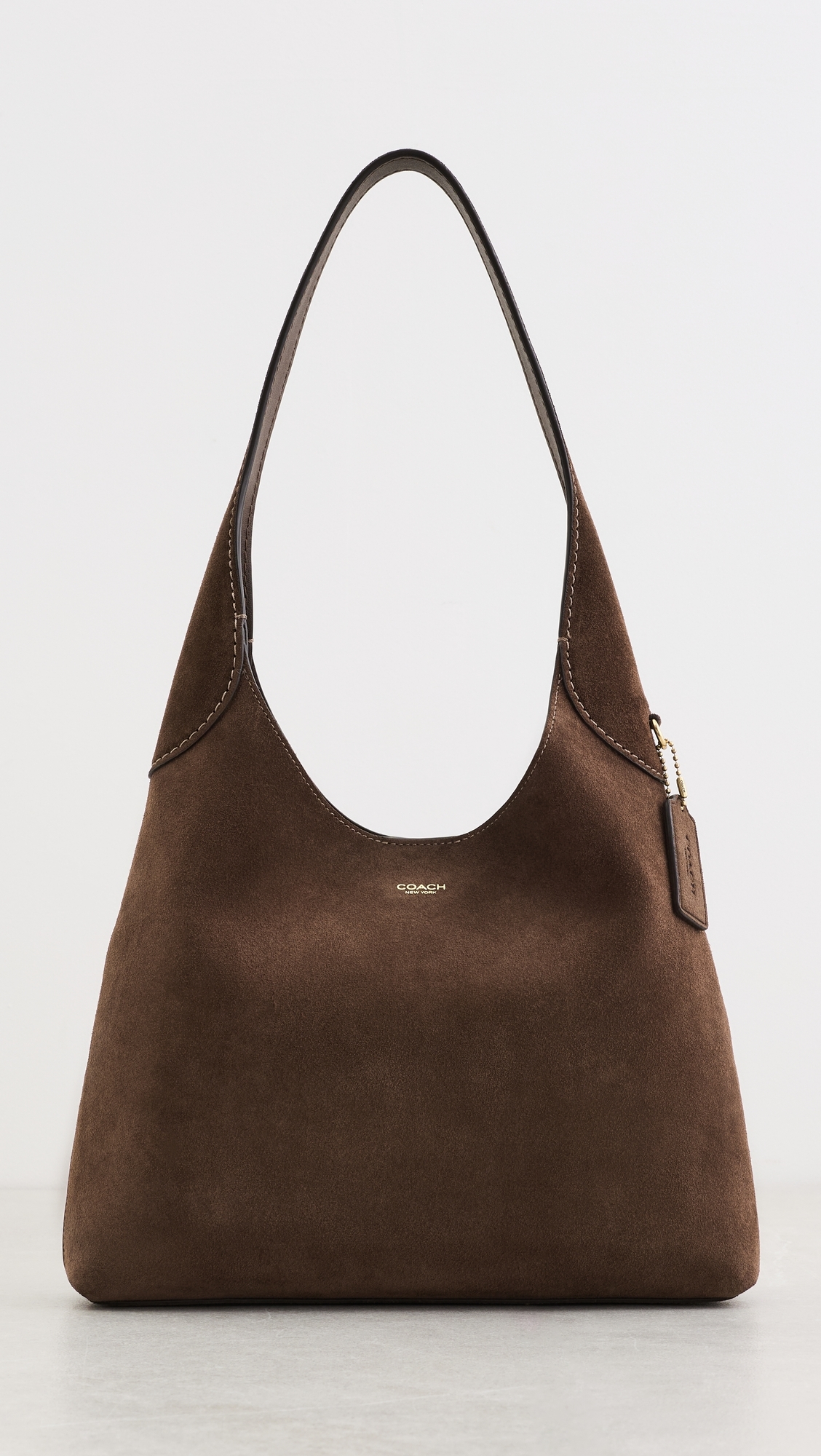 Suede Brooklyn Shoulder Bag Dark Chocolate One Size