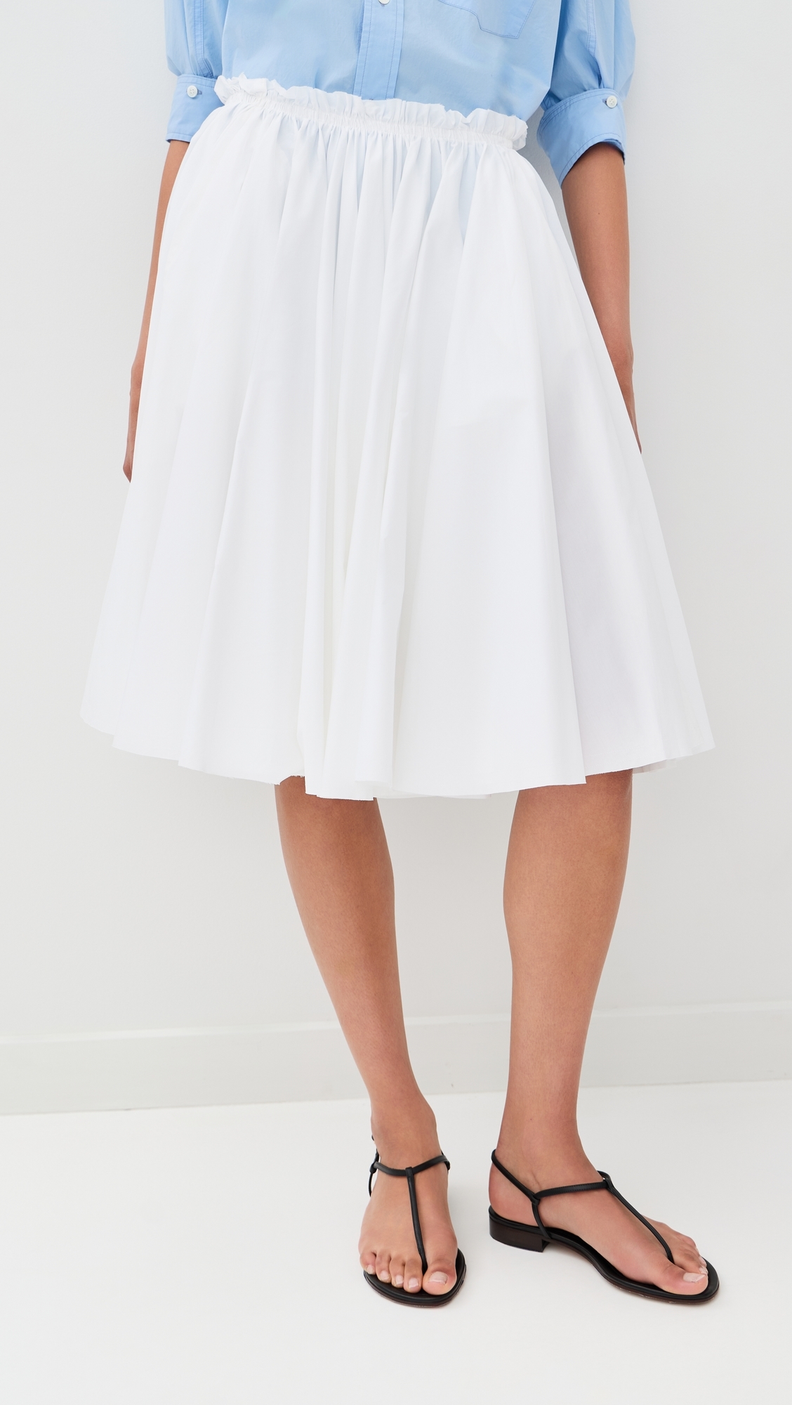 Midi Corolla Skirt Blanc
