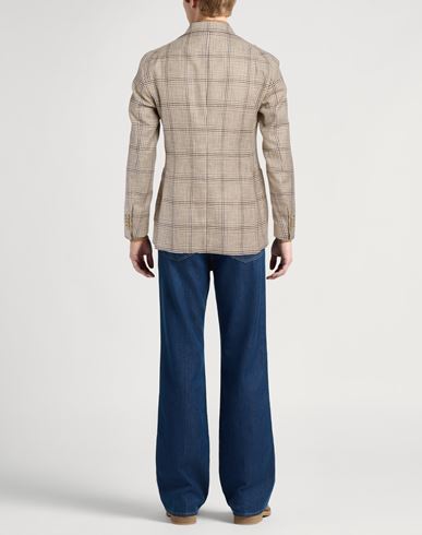 Man Blazer Beige Size 40 Cotton, Linen, Virgin Wool