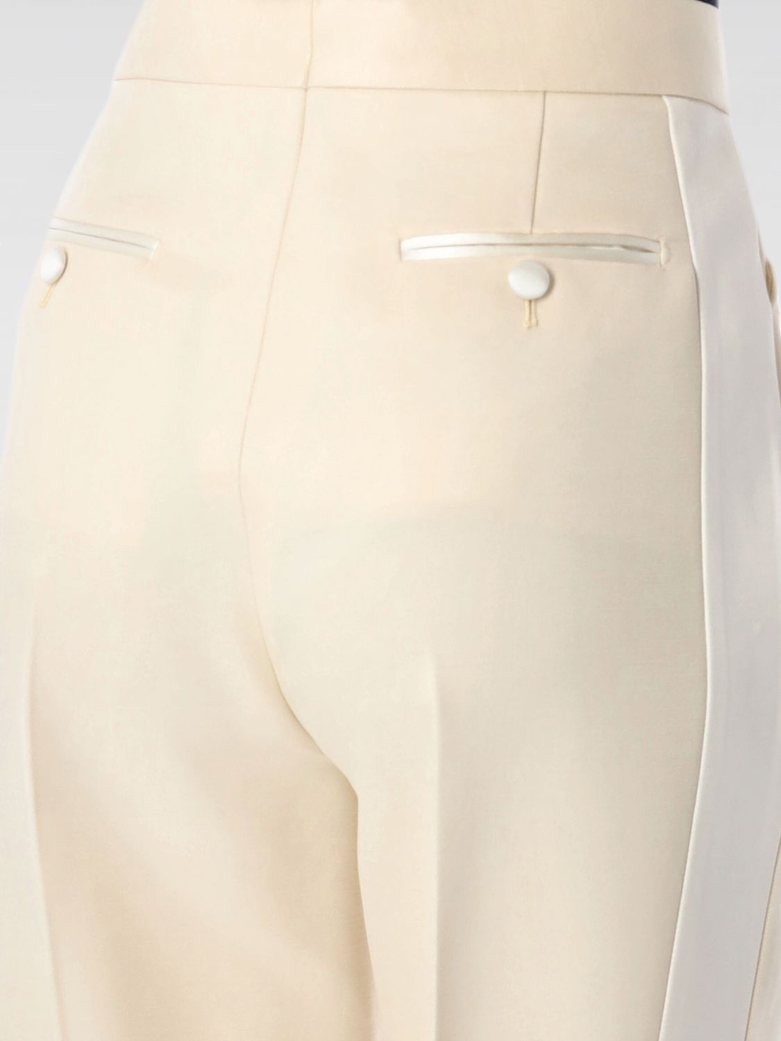 Wide-leg tailored trousers - Neutrals