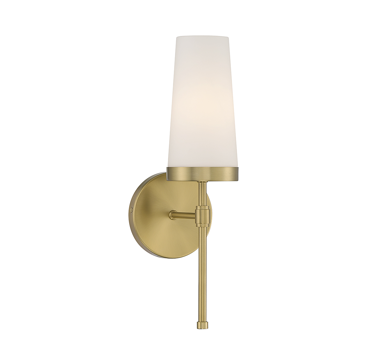 Warm Brass One Light Wall Sconce from the Haynes Collection