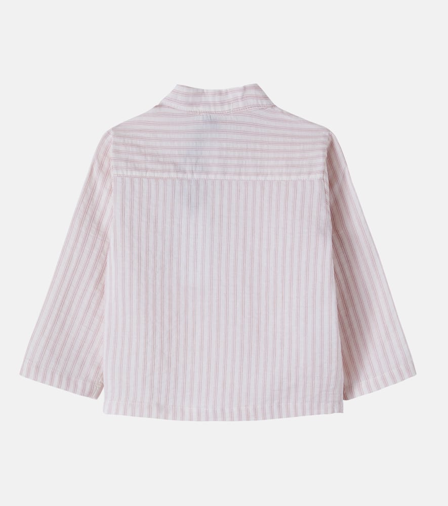 Baby Lloret striped cotton poplin shirt