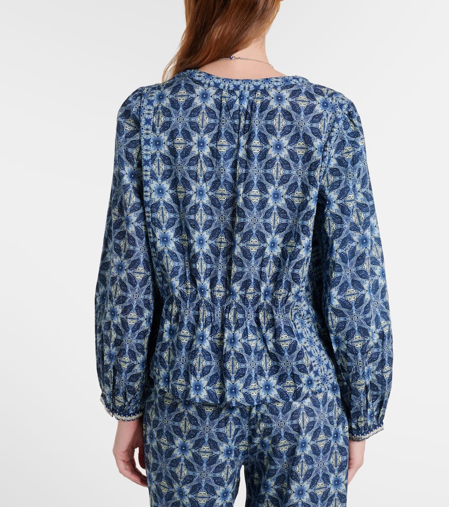 Claudie printed cotton blouse