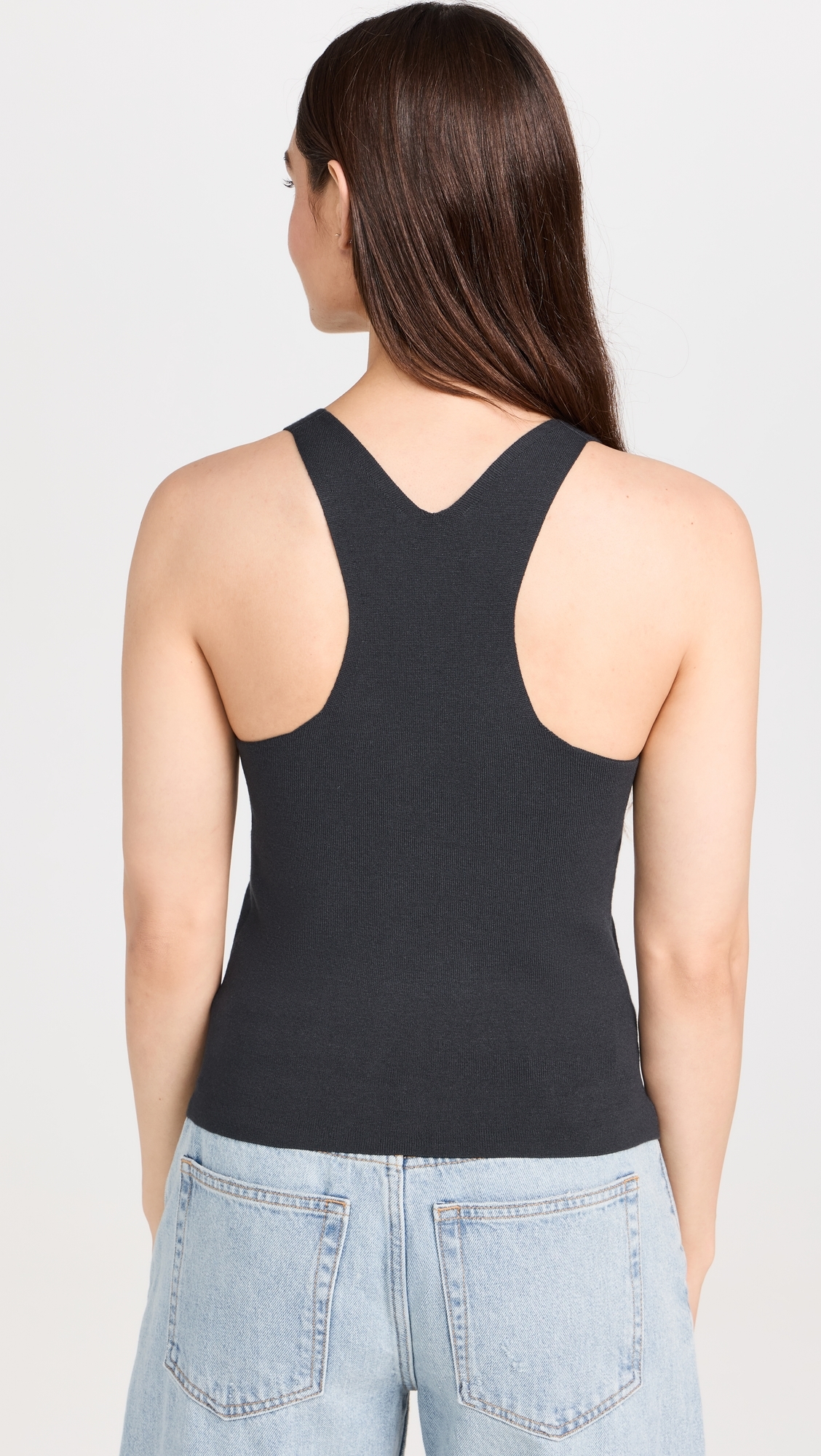 Racerback Square Neck Tank Graphite