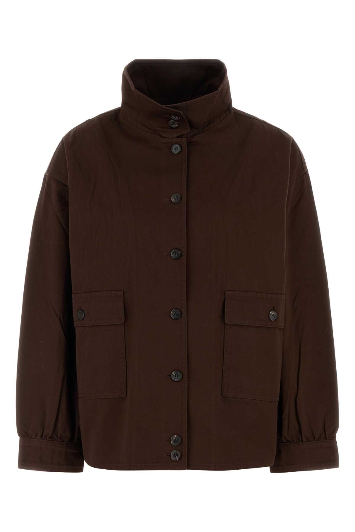 Gabardine Jacket — Brown