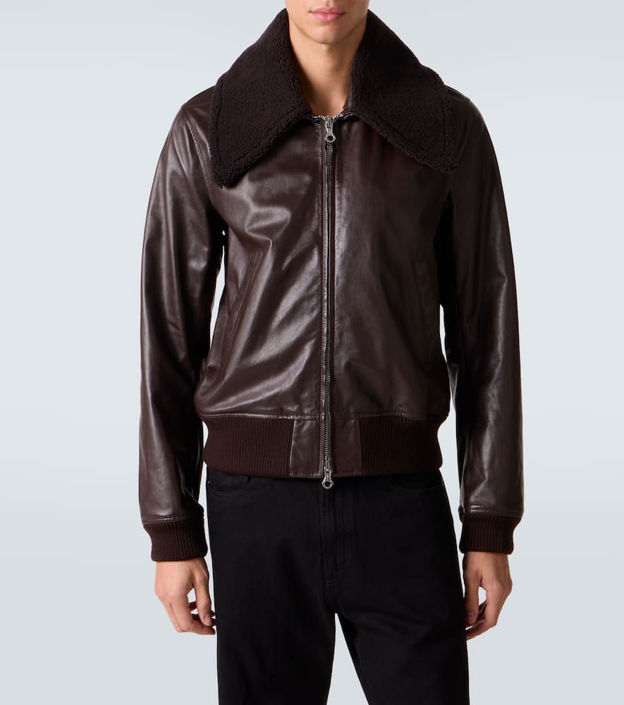 Pharos leather bomber jacket