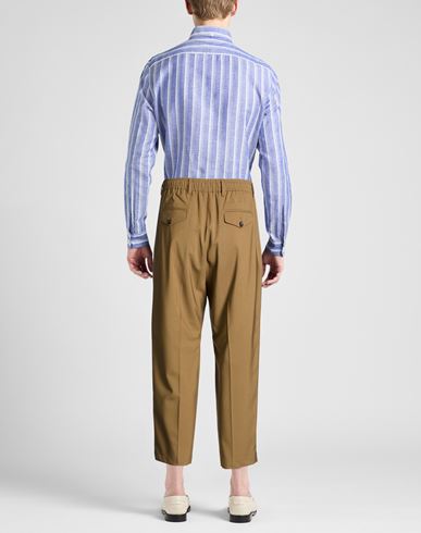 Man Pants Khaki Size 30 Virgin Wool, Elastane