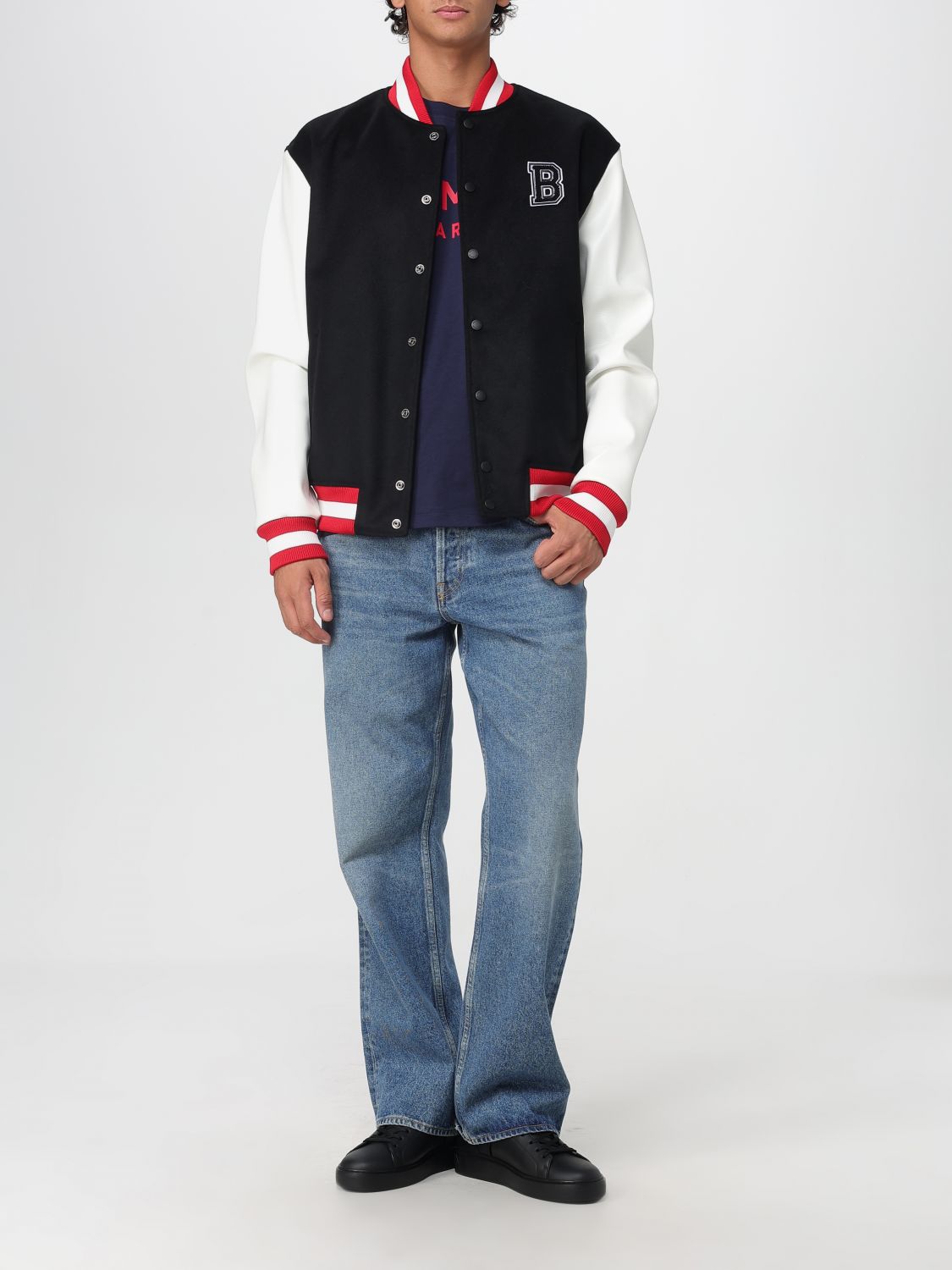 Varsity bomber jacket - Black