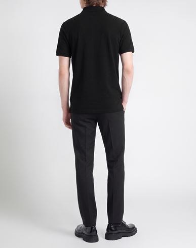 Man Polo shirt Black Size 36 Cotton, Elastane