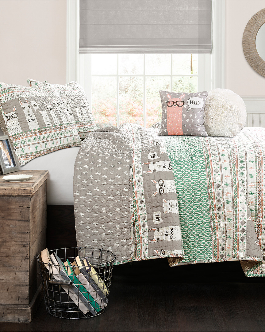 Lush Decor Fashions 5pc Llama Full/Queen Quilt Set