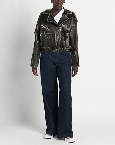 Woman Jacket Black Size L Leather