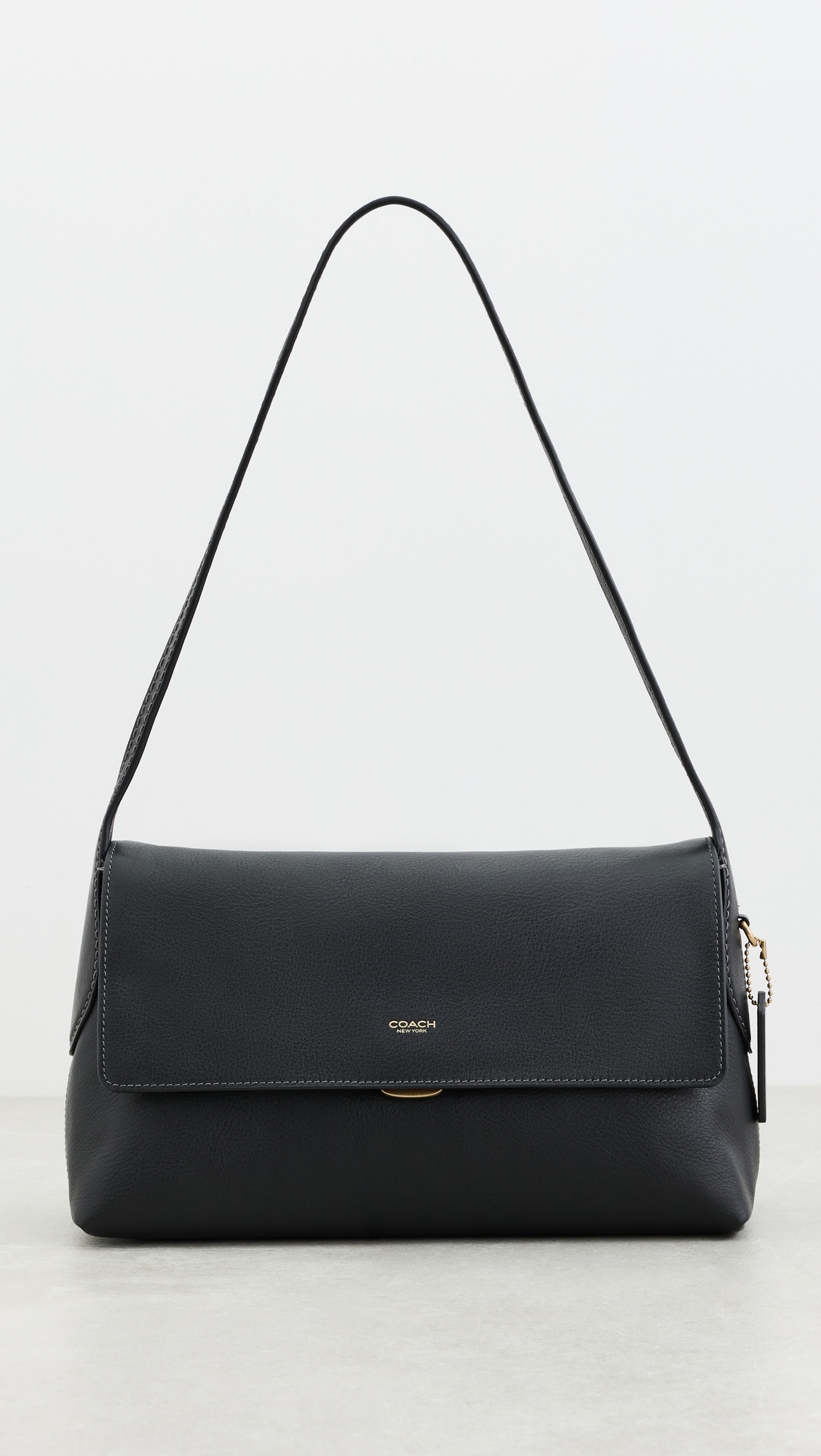 Natural Grain Leather Chelsea Shoulder Bag Black One Size