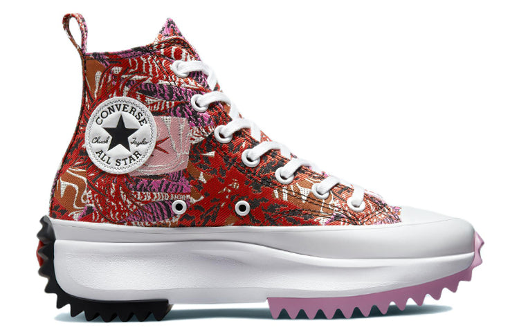 Run Star Hike Platform Tropical Florals High Tops 'Mantra Orange'