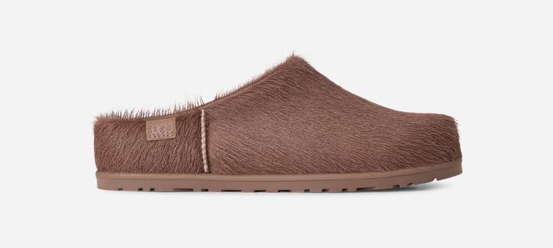 ® Women's Otzo Calf Hair Clog Shoes in Caribou