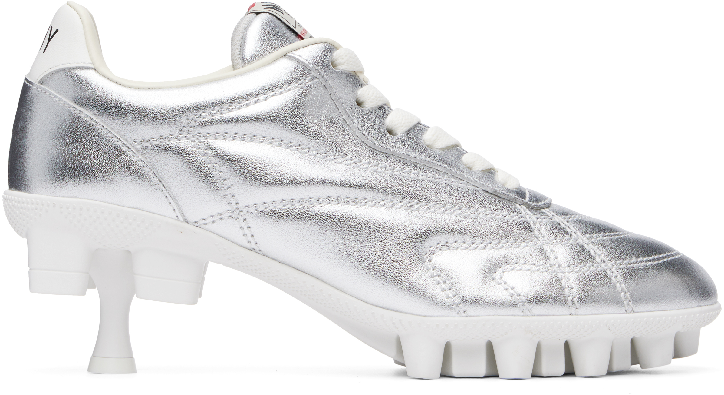 Silver Spike Sole Sneaker Heels