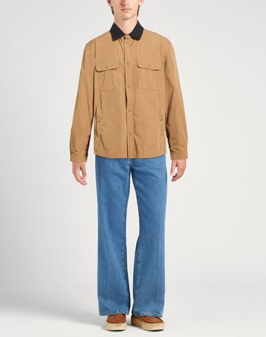 Man Jacket Camel Size L Polyester, Cotton