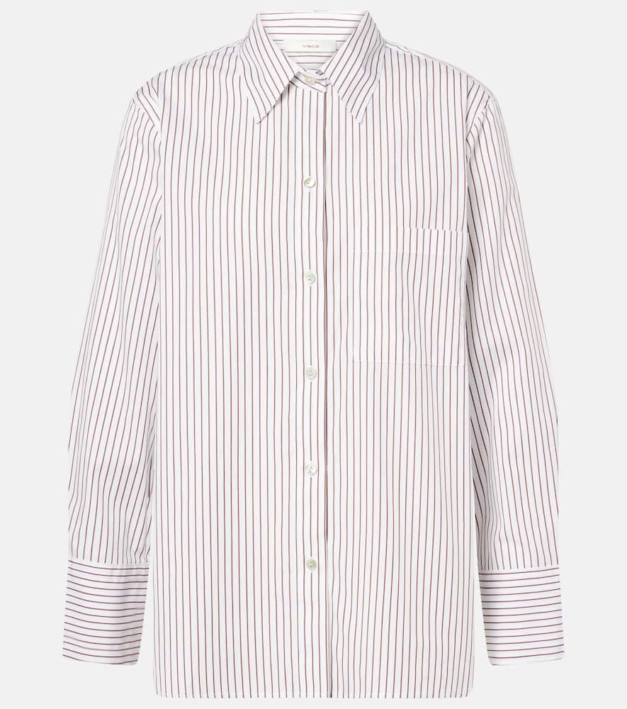 Striped cotton poplin shirt