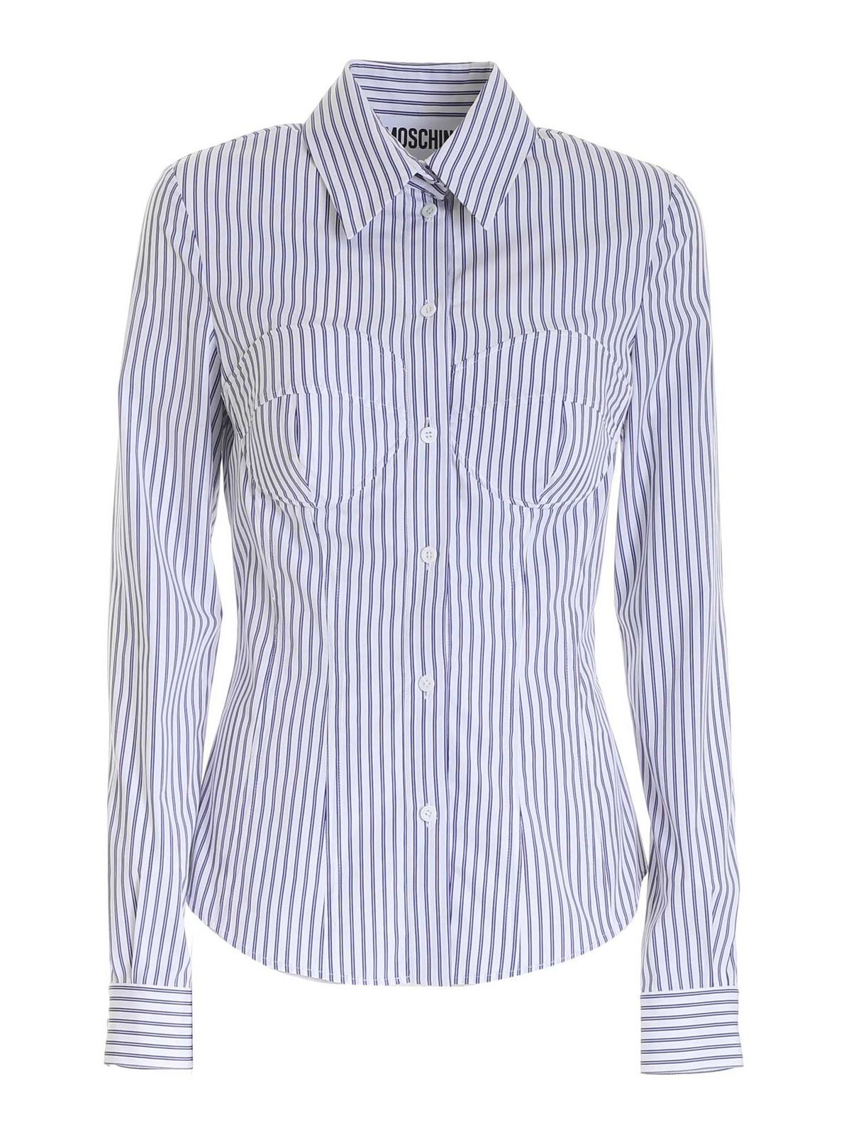 Striped shirt in white and blue