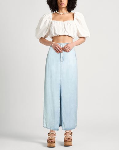 Woman Denim skirt Blue Size S Tencel
