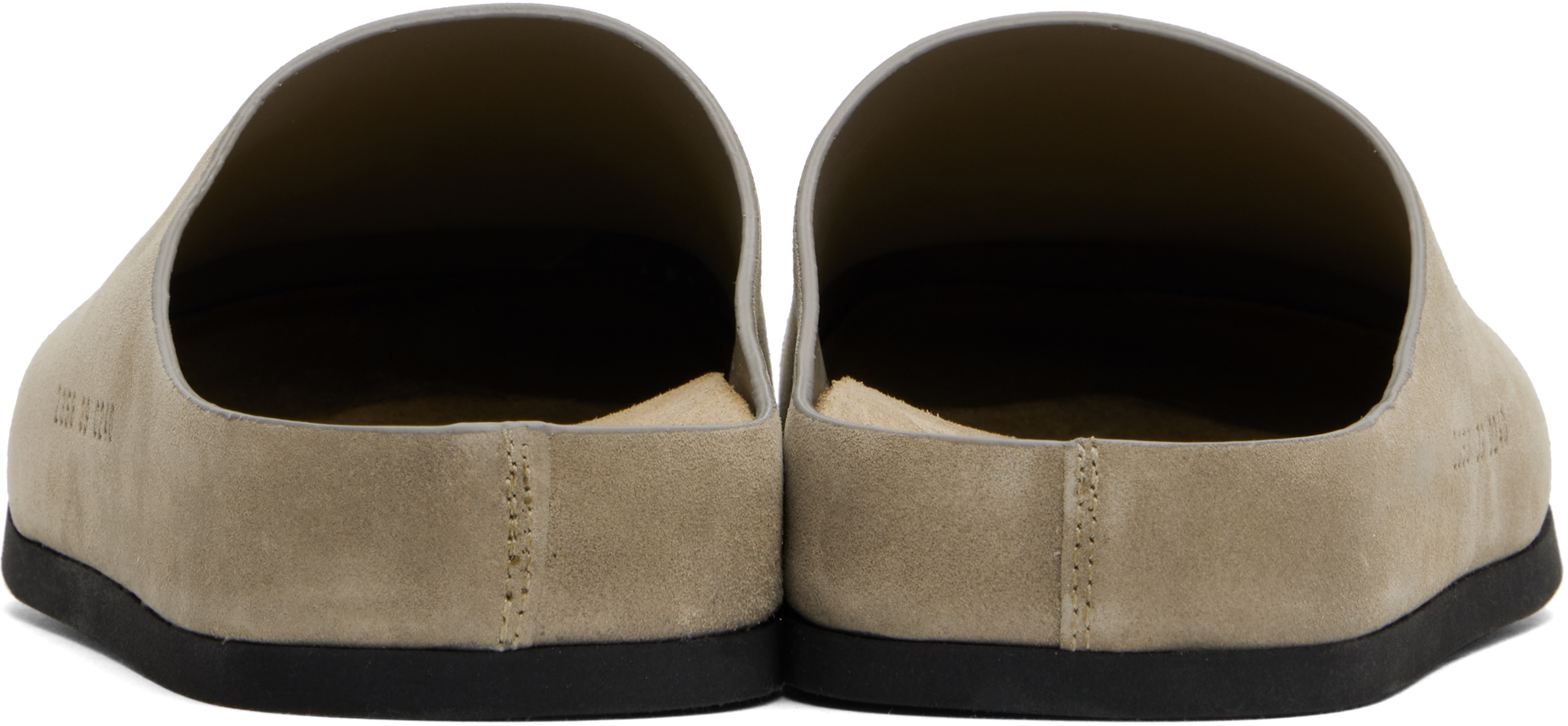 Common Projects Taupe Suede Clog Loafers