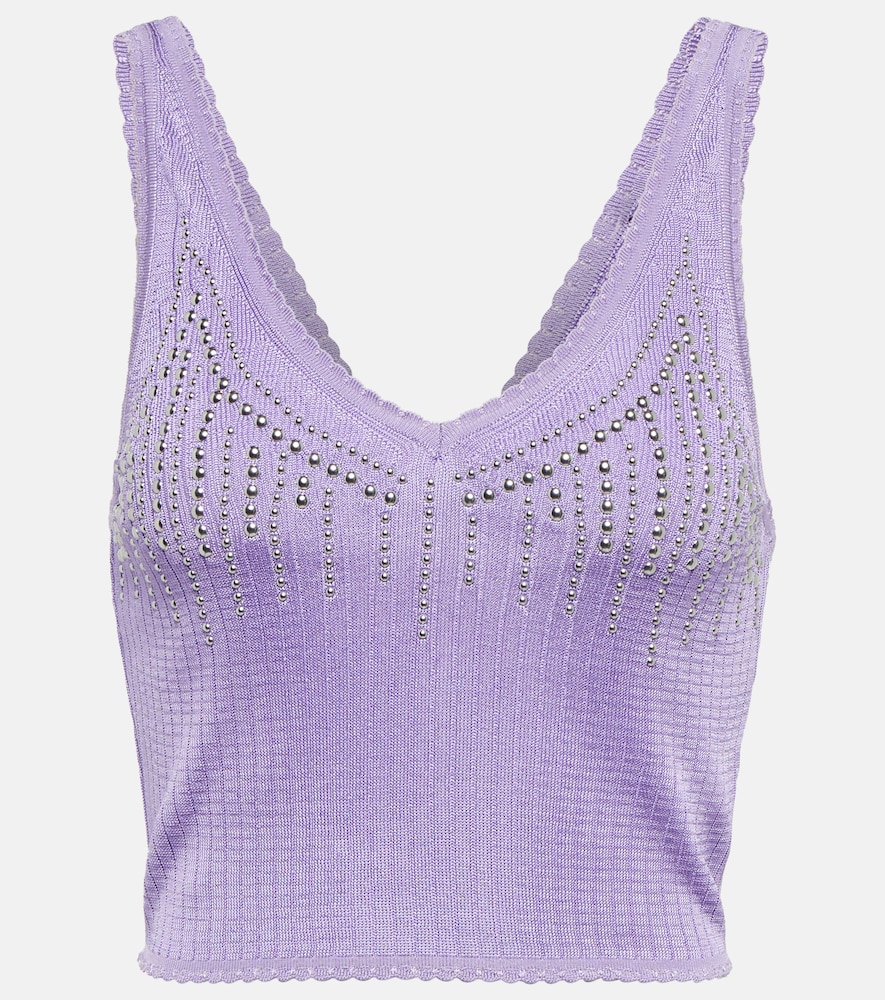 Embellished knit top