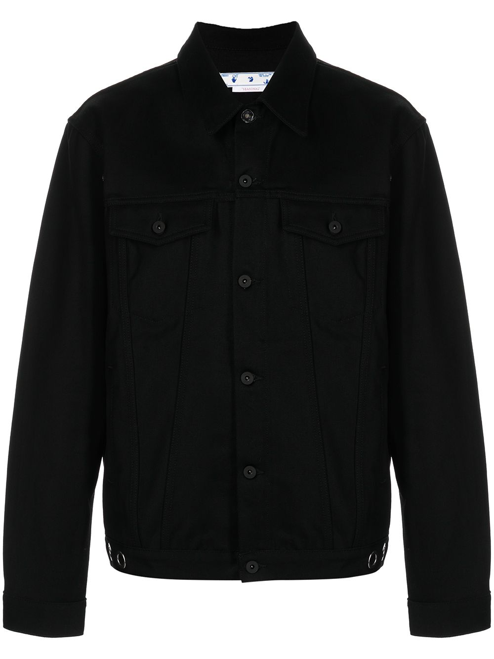 X Neen embroidered denim jacket - Black