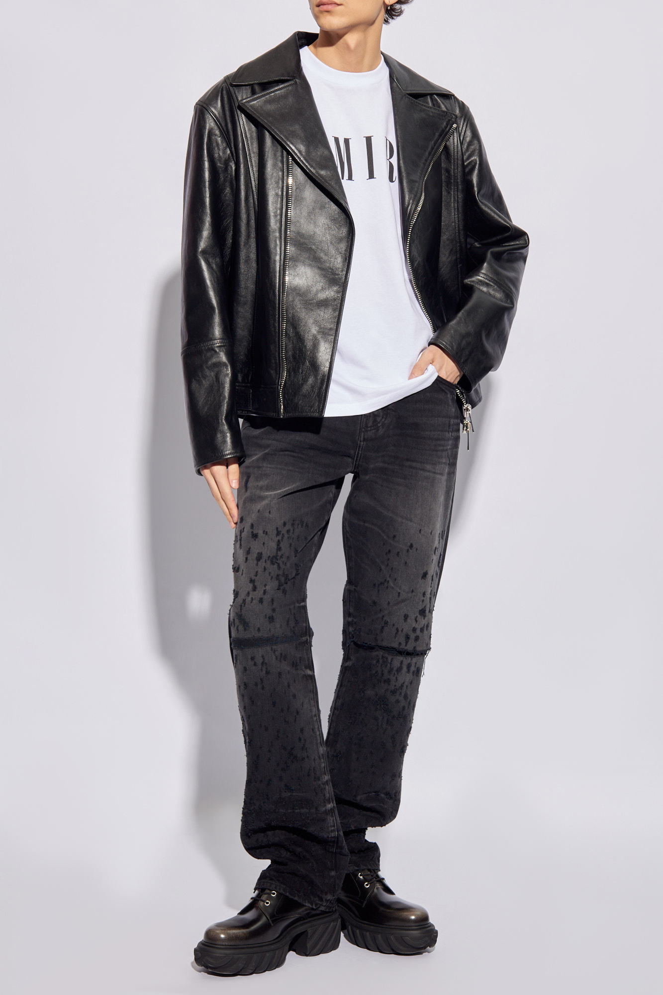 Straight Leg Jeans, Men's, Black