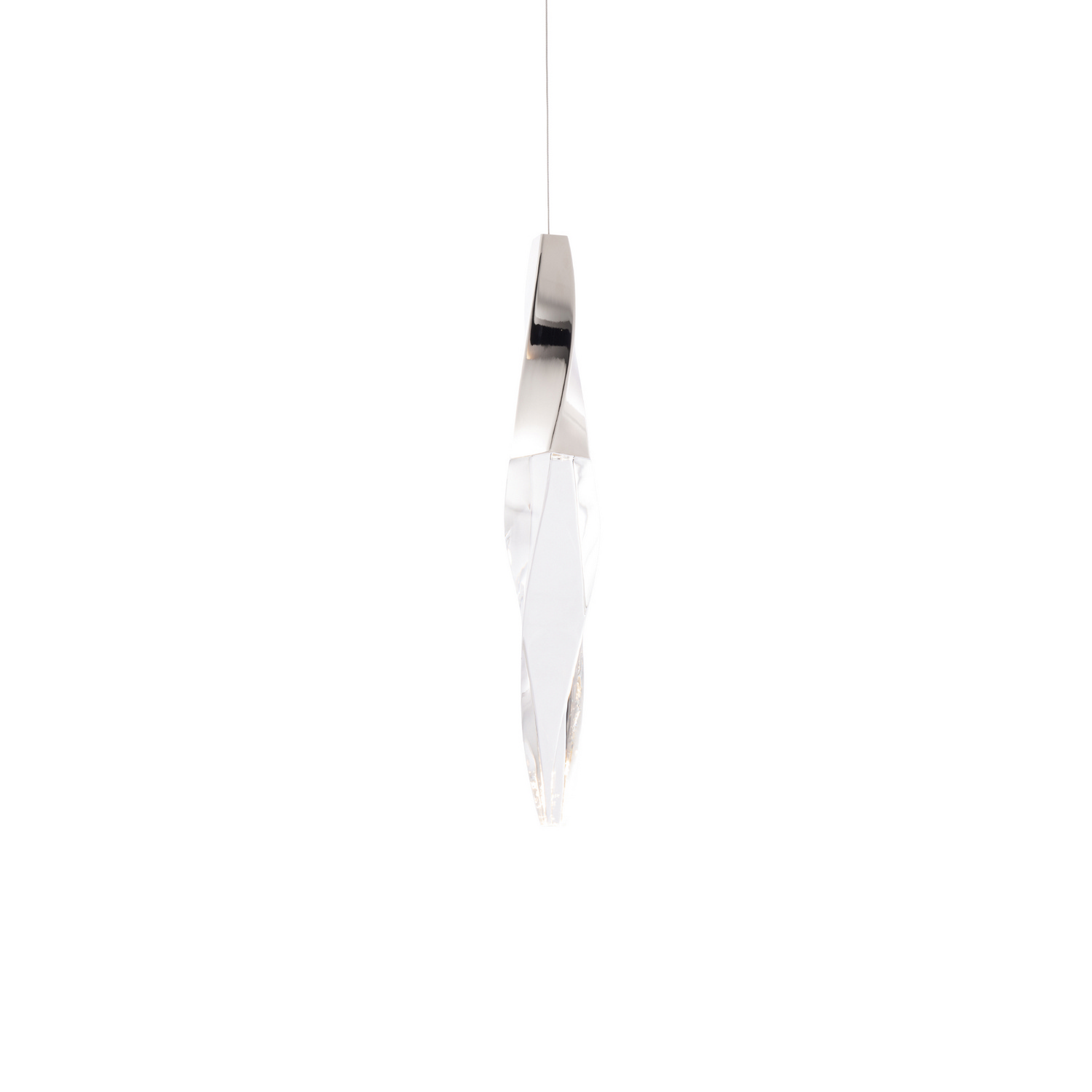 Kindjal 1-Light LED Mini Pendant in Polished Nicke