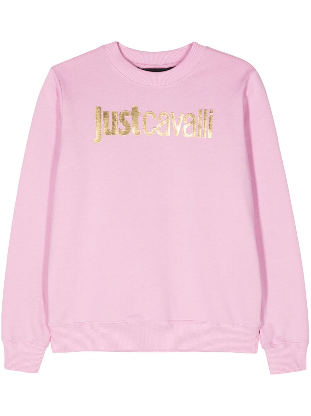 Logo-print cotton sweatshirt - Pink