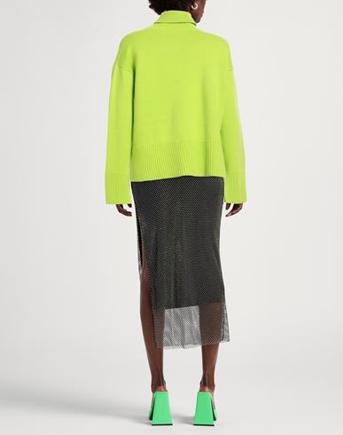P. a.r. o.s. h. Woman Turtleneck Lime green Size S Wool