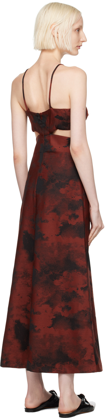 BITE Red & Black Aquilone Midi Dress