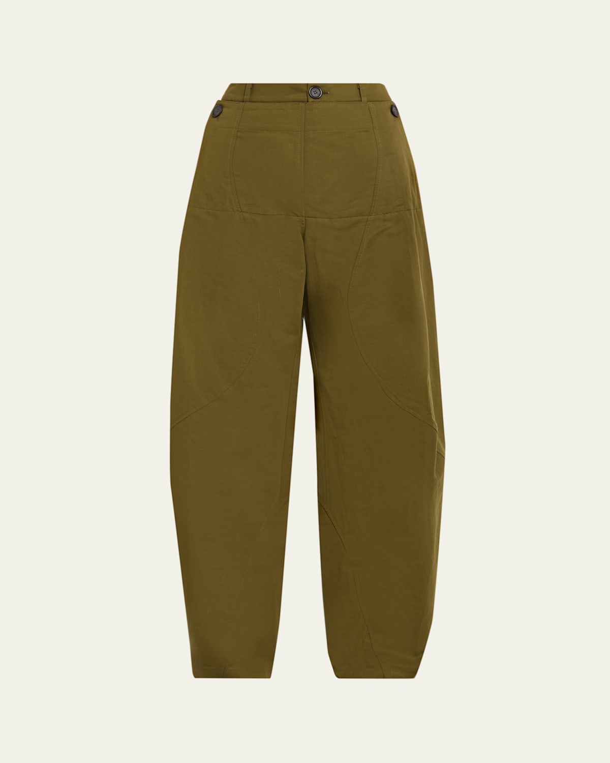Paneled Barrel-Leg Sailor Trousers