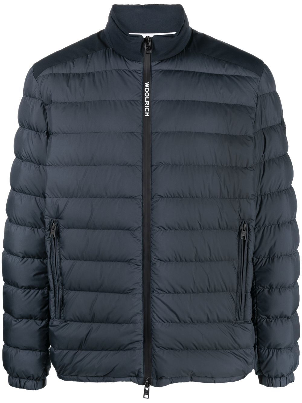 Zip-up padded down jacket - Blue
