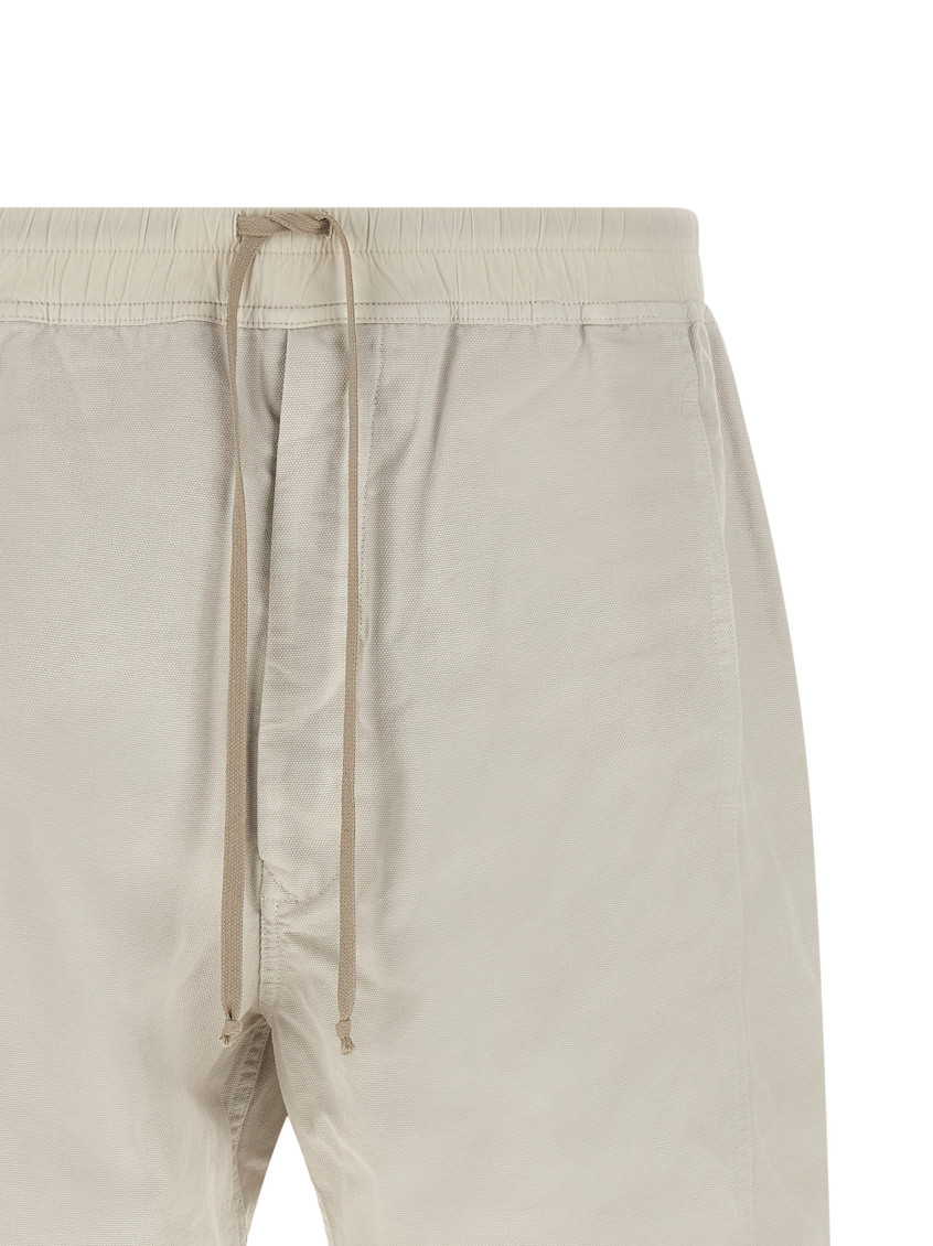 Beige Wide Pusher Short Bermuda Shorts