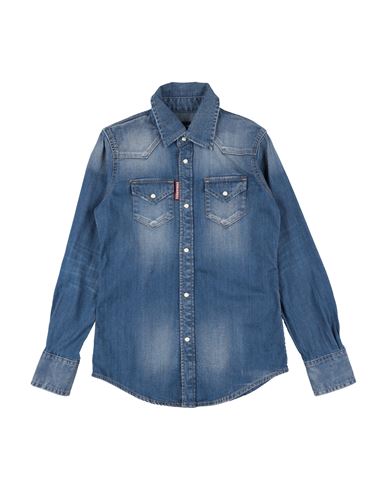Kid Denim shirt Blue Size 12 Cotton, Elastane