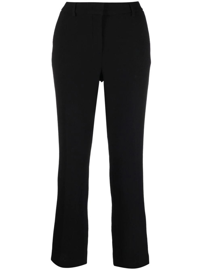 Cropped tailored trousers - Black