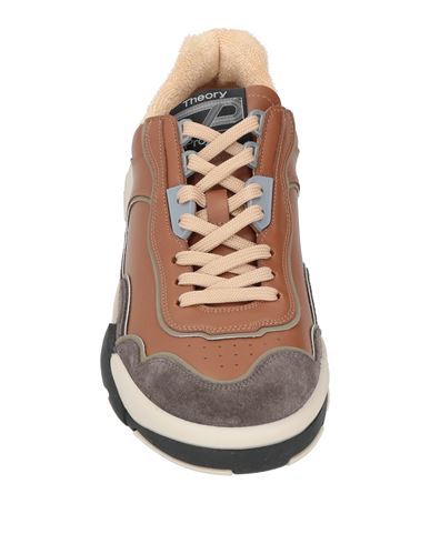 Man Sneakers Brown Size 8 Calfskin