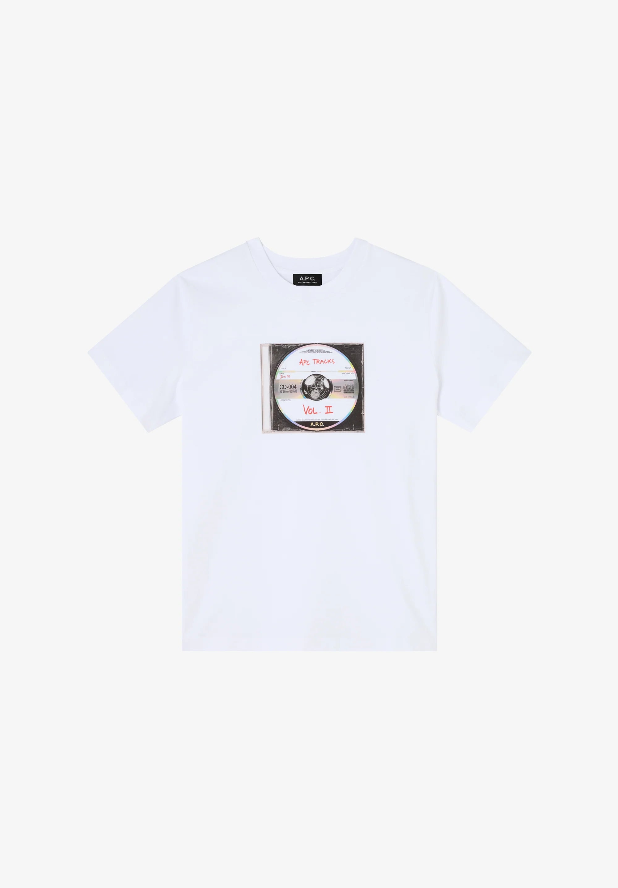 Men's A. P.C. Tracks t-shirt Size: Extra Small in White