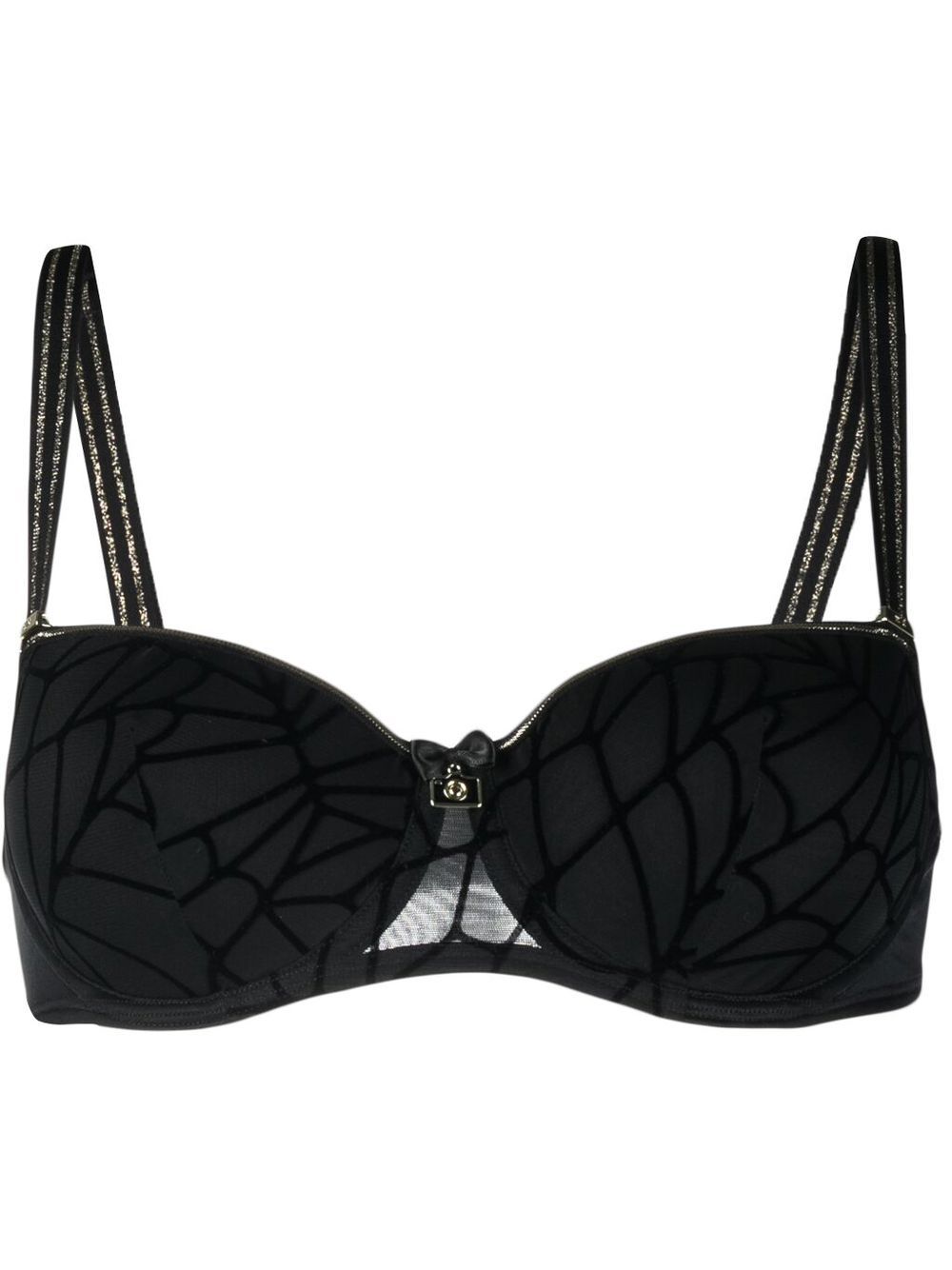 Padded balconette bra - Black