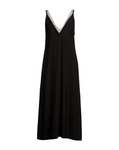 Woman Midi dress Black Size 4 Viscose