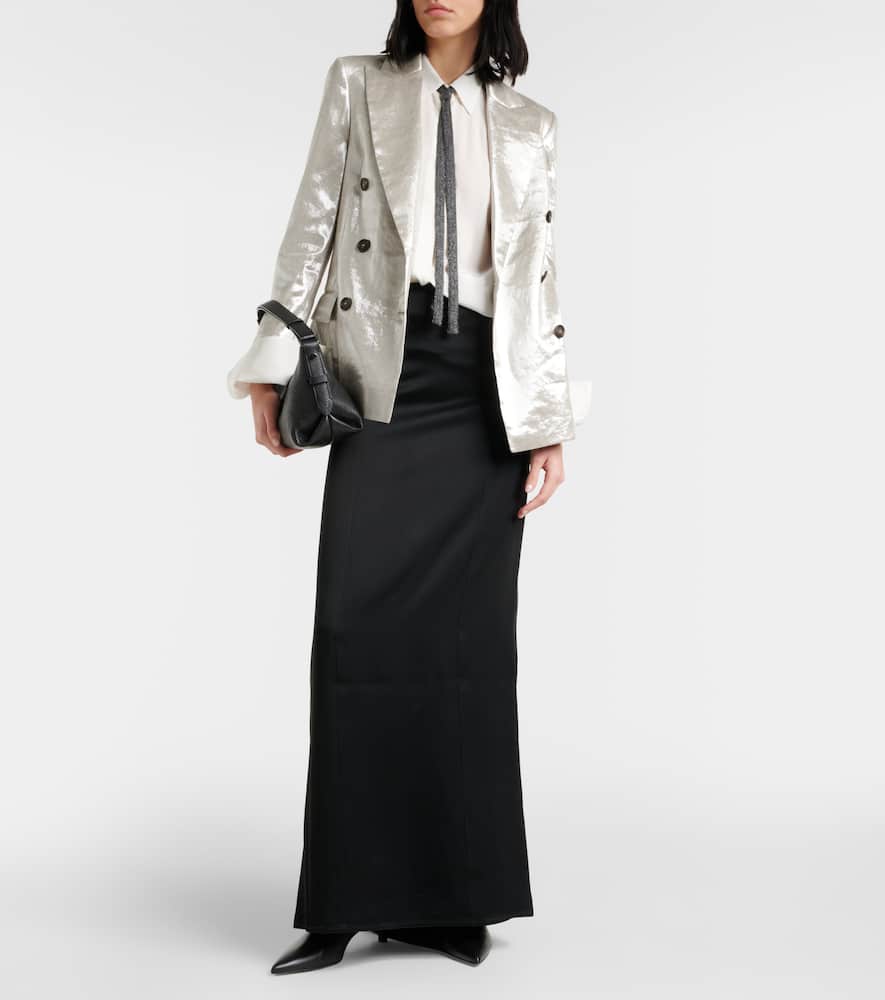 Satin maxi skirt