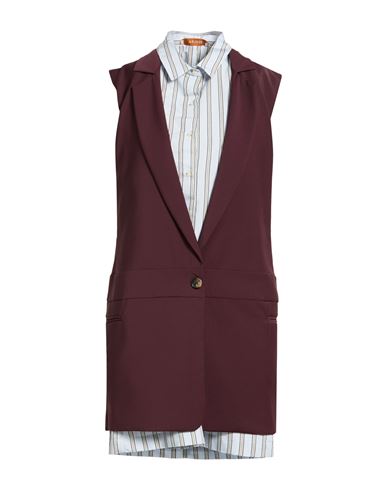 Woman Mini dress Plum Size 2 Polyester, Wool, Elastane