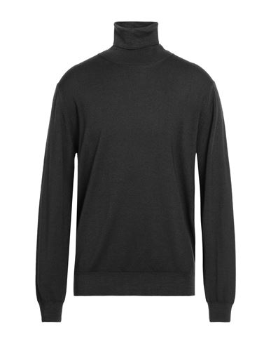 Man Turtleneck Dark brown Size 46 Merino Wool
