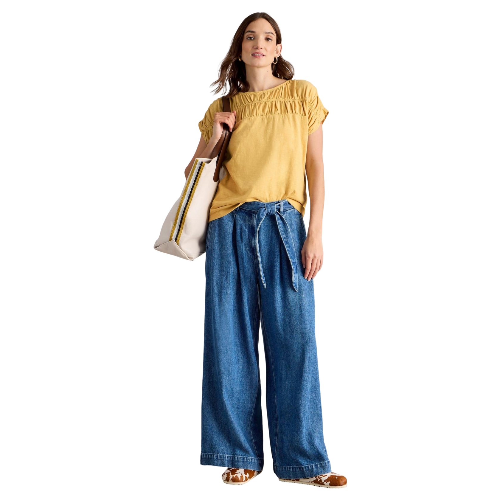 White Stuff Rachel Ruched Tee